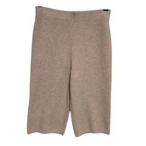 NakedCashmere Ribbed Knit Shorts in Tan Size Small NWT